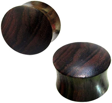 Earth Accessories Wood Gauge Earrings/Gauges for Ears with Organic Wood/Dark Brown Nara Wood Gauges/Ear Stretching Gauge- Set of Plugs Sold as a Pair