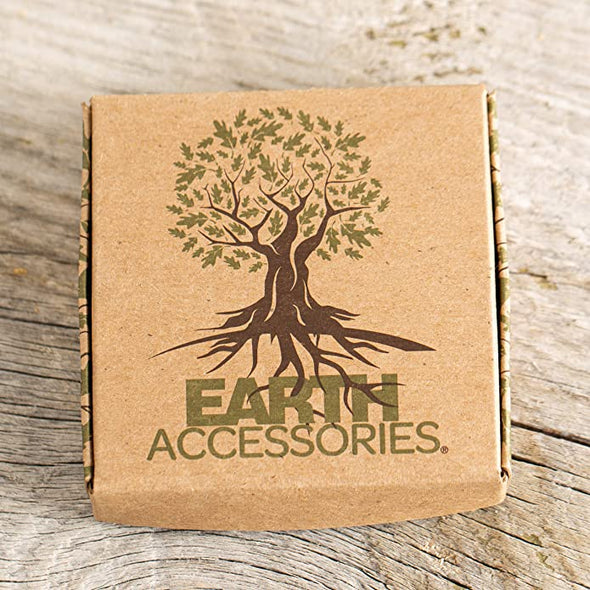 Earth Accessories Organic Wood Stud Earrings for Women - Earring Set Ear Rings with Surgical Steel